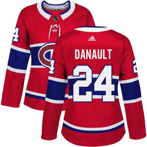 Adidas Montreal Canadiens #24 Phillip Danault Red Home Authentic Women Stitched NHL Jersey